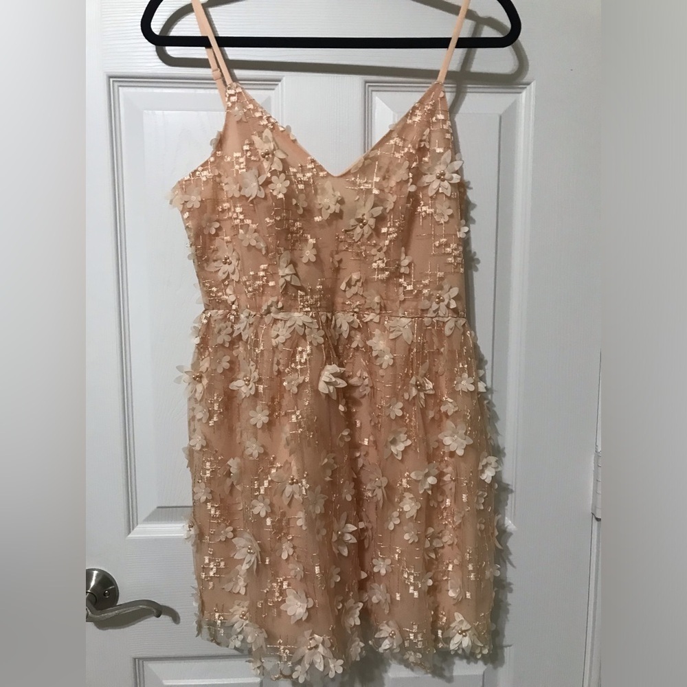 Lulus Feeling Flirty Floral Mini Skater Dress in Blush Pink - Picture 6 of 13
